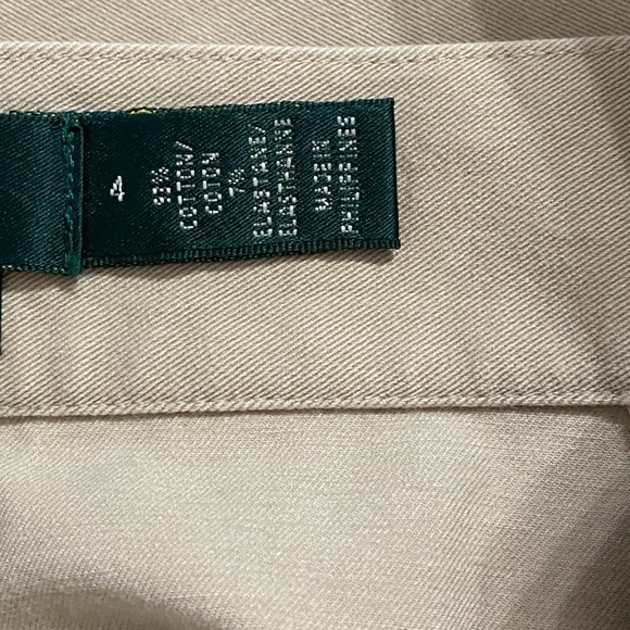 Lauren Ralph Lauren Khaki Skirt with Button Detail Size 4 - Picture 10 of 13